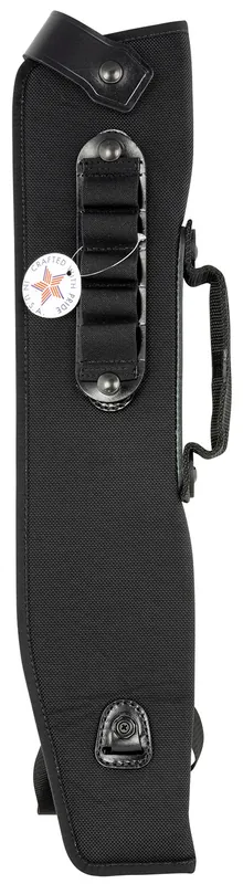 DeSantis Gunhide Kurz Shotgun Scabbard made of Leather with Natural Finish, Removable Ammo Carrier, Saddle Leather Trim & Non-Slip Shoulder Strap 14 L for 12 & 20 Gauge Mossberg Shockwave"