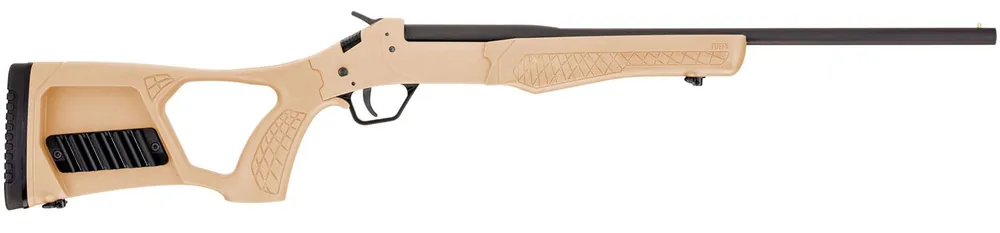 Rossi Tuffy Youth 410 Gauge 18.50" 1rd Matte Black Rec Tan Fixed Thumbhole Stock Right Hand