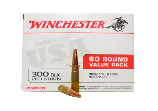 Winchester Ammo USA 300 Blackout 200 gr Open Tip 60 Bx/4 Cs (Value Pack)