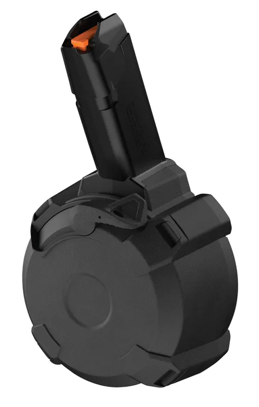 Magpul MAG1137BLK PMAG D-50 GL9 Black Drum 50rd 9mm Luger for Pistol Caliber Carbine with Glock Patten Mag Well