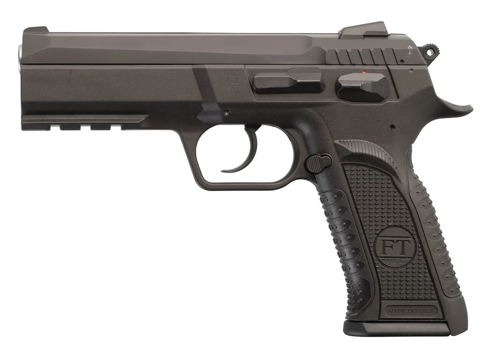 Tanfoglio IFG Defiant Force Plus 9mm Luger Caliber with 4.40" Barrel, 16+1 Capacity, Overall Black Finish