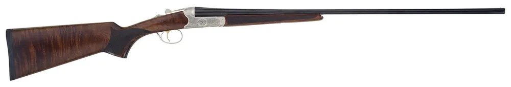 TriStar Bristol SxS 410 Gauge 28" 2rd 3" Silver Engraved with 24K Gold Inlay Rec Oiled Turkish Walnut Stock Right Hand (Full Size) Includes 5 MobilChoke
