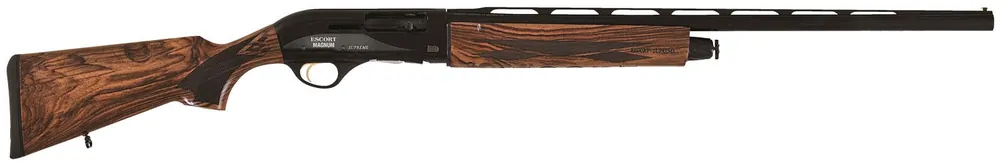 Escort Supreme 12 Gauge with 28" Black Chrome Barrel, 3" Chamber, 4+1 Capacity, Black Anodized Metal Finish & Turkish Walnut Stock Right Hand (Full Size)