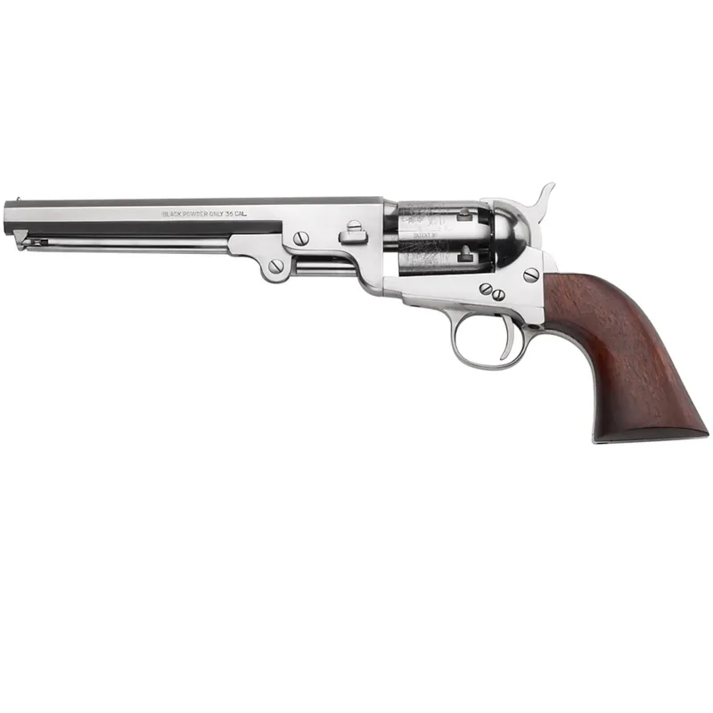 Pietta 1851 Navy "Old Silver" 36 Cal 6 Shot 7.50"