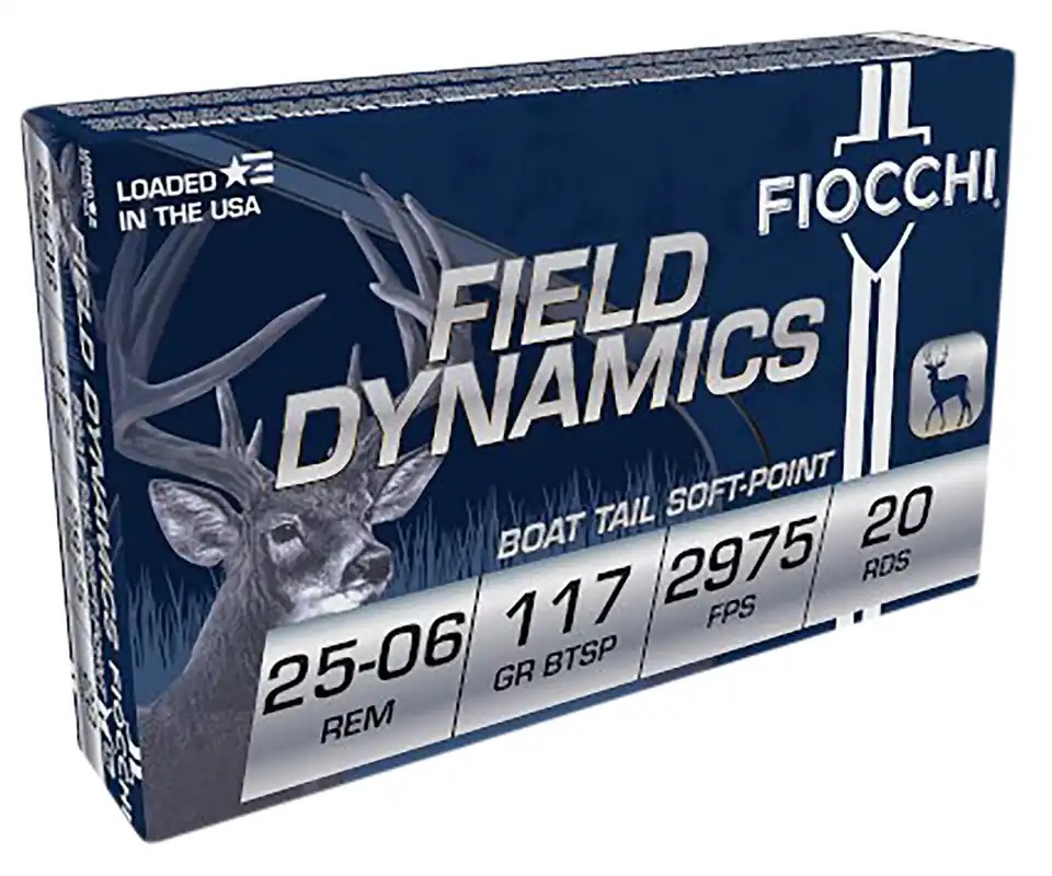 Fiocchi Field Dynamics 25-06 Rem 117 Gr. Pointed Soft Point 20/Box