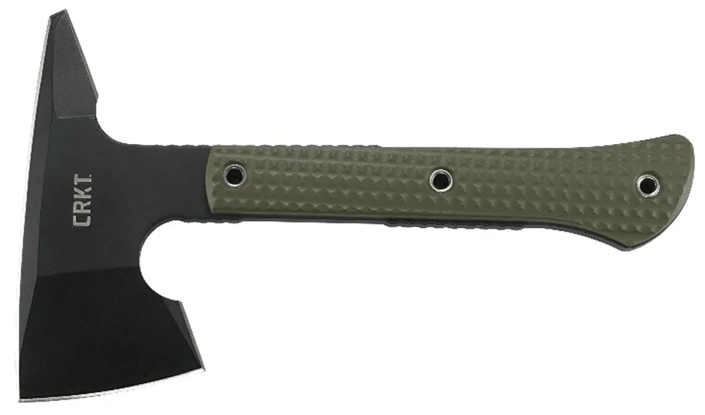 CRKT Jenny Wren Compact 2.59" Blade Tomahawk SK-5 Steel Blade Green GRN Handle 10.06" Long Tomahawk w/Spike
