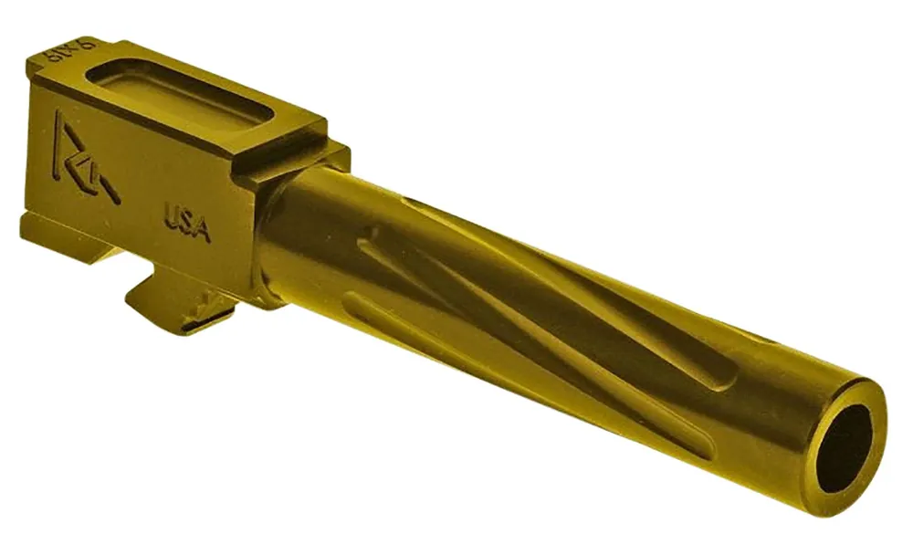 Rival Arms Precision V1 Drop-In Barrel 9mm Luger 4.02" Gold PVD Finish 416R Stainless Steel Material for Glock 19 Gen5