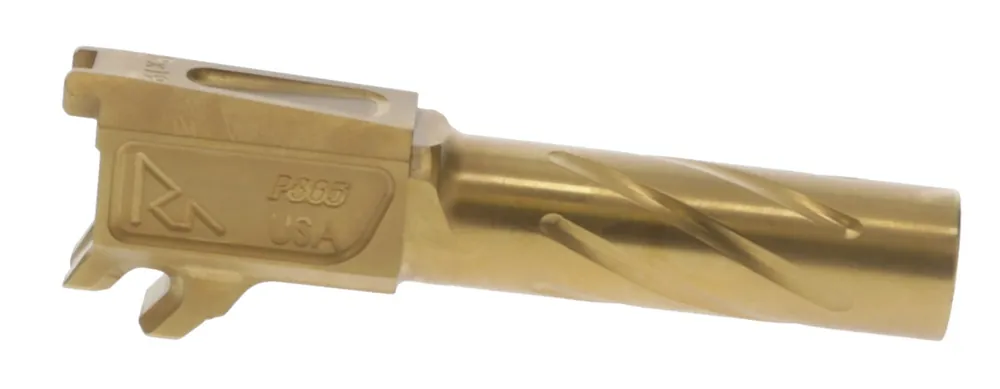 Rival Arms Precision Drop-In Barrel 9mm Luger 3.10" Gold PVD Finish 4340H Steel Material for Sig P365
