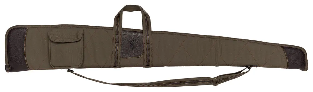 Browning Laredo Shotgun Case 50 Olive/Brown Cotton Canvas with Leather Trim"