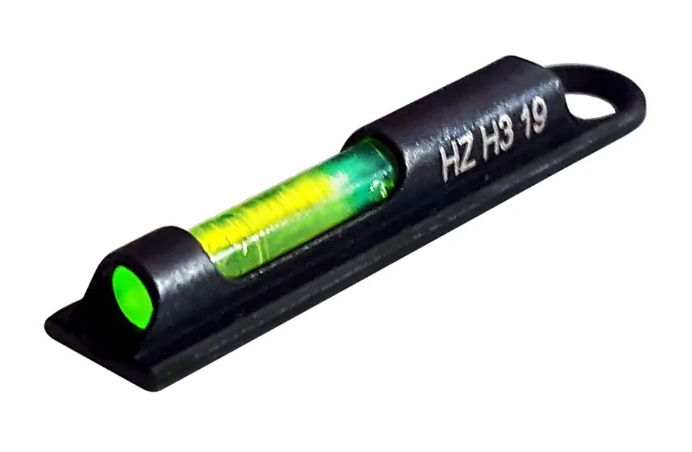 HiViz LiteWave H3 Green Tritium with LitePipe Technology Black for 12 & 20 Shotgun with Removeable Threaded Front Bead