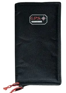 G*Outdoors Pistol Sleeve Medium Black Nylon with Locking Zippers & Thin Design Holds 1 Handgun