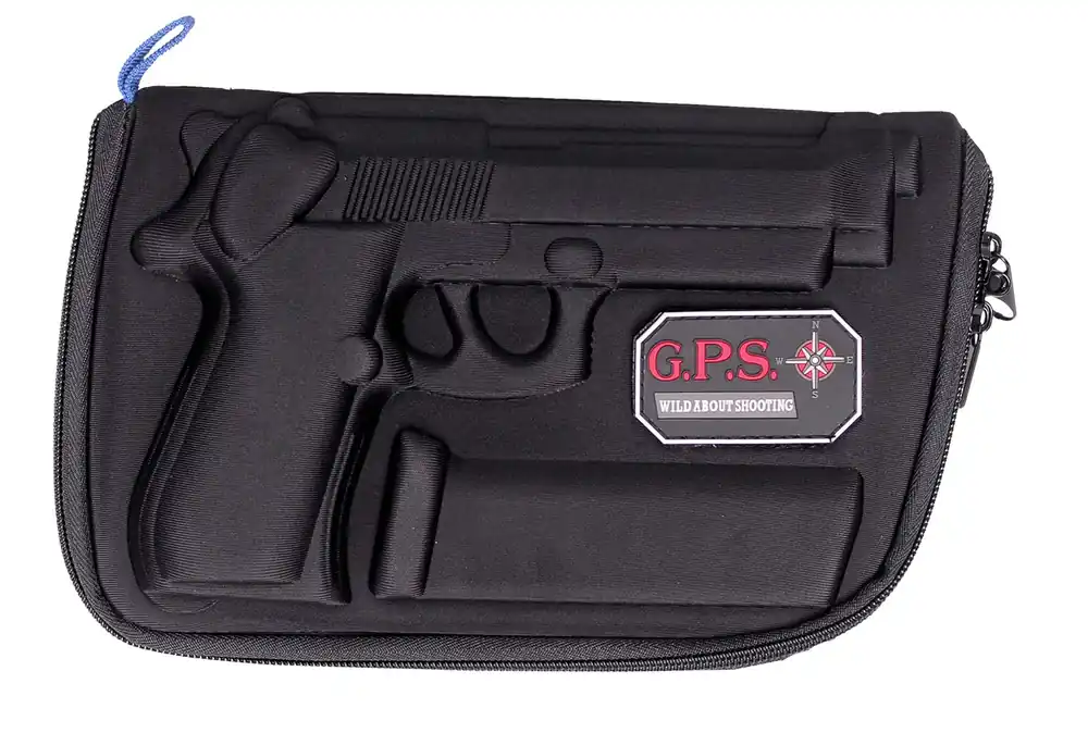 G*Outdoors Custom Molded Pistol Case with Lockable Zippers, Internal Mag Holder & Black Finish for Beretta 92,96 & Taurus PT92