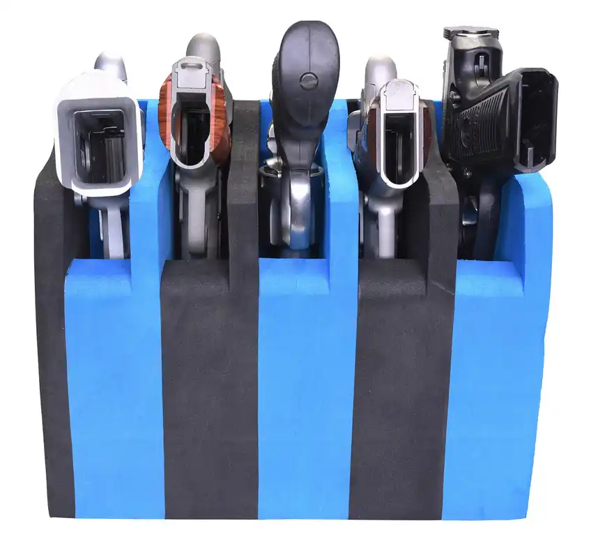 G*Outdoors Foam Pistol Cradle 5 Handguns Black