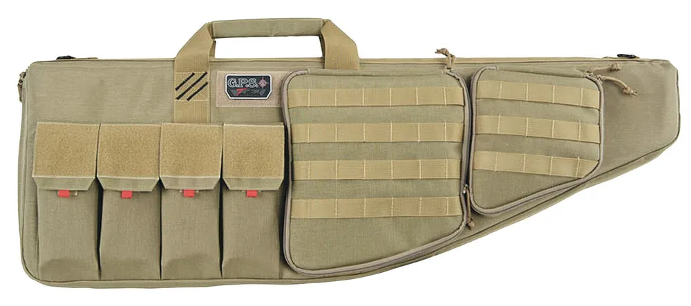 G*Outdoors Tactical AR Case 35 Tan 1000D Nylon with Mag & Storage Pockets