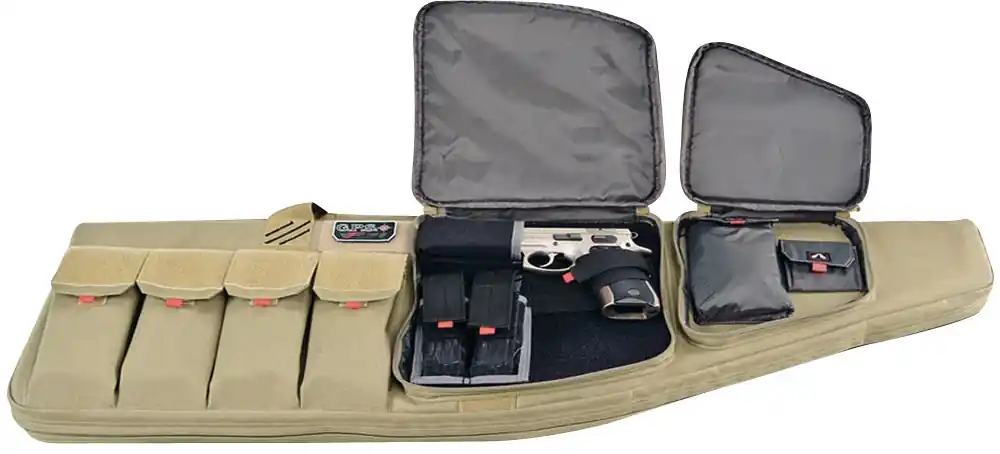 G*Outdoors Tactical AR Case 42 Tan 1000D Nylon with Mag & Storage Pockets