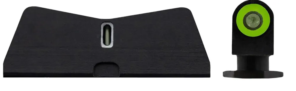 XS Sights GL0009S6G DXT II Standard Dot Night Sight Set Tritium Green with Green Outline Front, Green Rear Black Frame for Most Glock Gen1-5