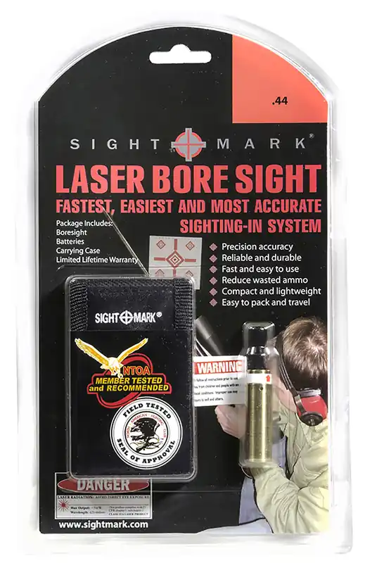 Sightmark Boresight, Red Laser for 44 Mag, Brass, Includes Battery Pack & Carrying Case