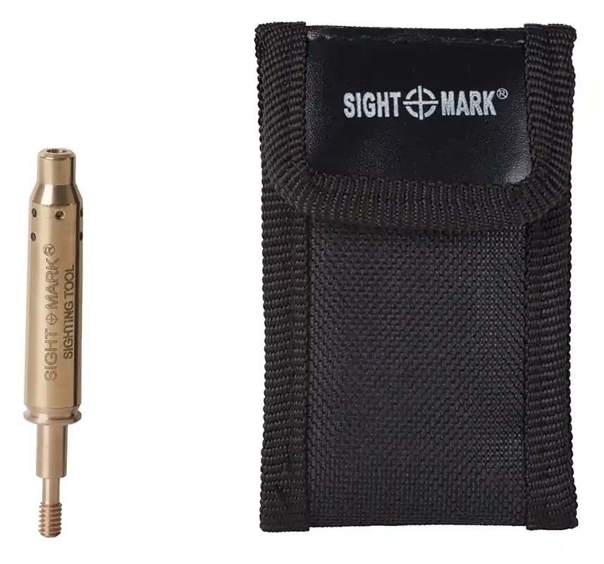 Sightmark Boresight, Red Laser for 300 Blackout/ 7.62x35mm, Brass, Includes Battery Pack & Carrying Case