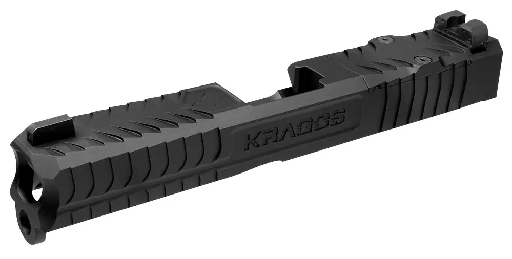 CMC Triggers Kragos Slide Black DLC 17-4 Stainless Steel fits Glock G19 Gen3 RMR Cut