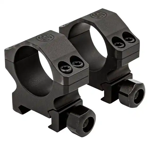 Sig Sauer Electro-Optics Alpha1 Hunting Scope Ring Set For Rifle Weaver Medium 35mm Tube 0 MOA Black Powder Coated Aluminum