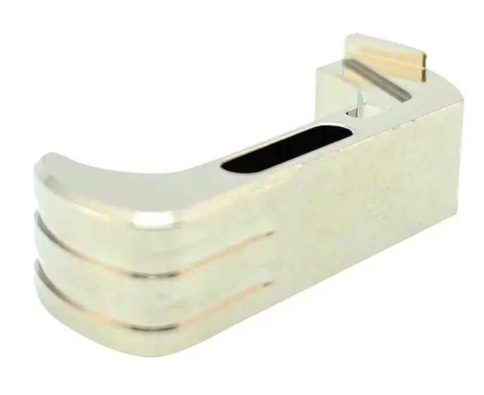 Cross Armory Magazine Catch Silver Anodized for Most Glock Gen4-5