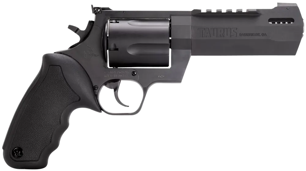 Taurus 2460051RH Raging Hunter 460 S&W Mag 5rd 5.12" Matte Black Barrel Matte Black Oxide Steel Cylinder & Frame Black Rubber with Integrated Cushion Insert Grip