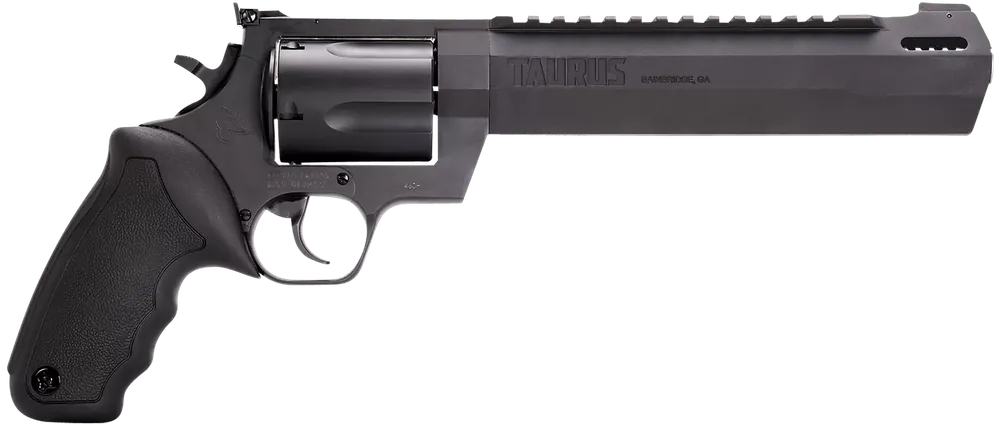 Taurus 2460081RH Raging Hunter 460 S&W Mag 5rd 8.37" Matte Black Barrel Matte Black Oxide Steel Cylinder & Frame Black Rubber with Integrated Cushion Insert Grip
