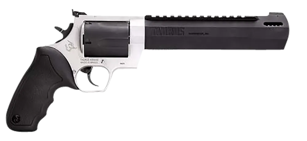 Taurus 2460105RH Raging Hunter 460 S&W Mag 5rd 10.50" Matte Black Oxide Barrel & Cylinder Matte Stainless Steel Frame Black Rubber with Integrated Cushion Insert Grip