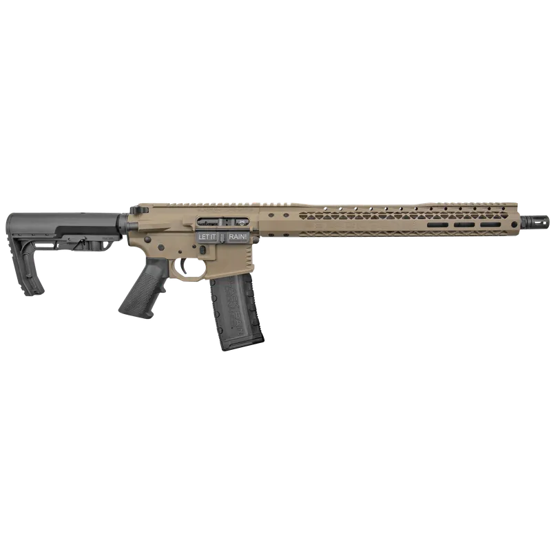 Black Rain Spec 15 5.56NATO 30+1 16" Blk Barrel FDE Alum Rec/Handguard Blk Minimalist Adj Stk Blk A2 Flash Hider BRO20102901