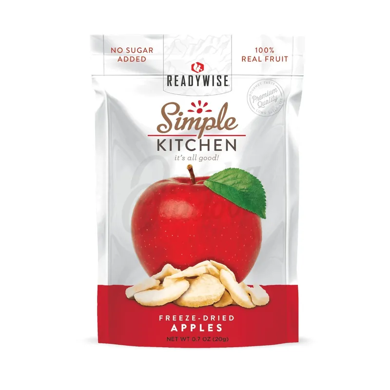 ReadyWise Freeze Dried Sweet Apples 6 Pack 4 servings Gluten Free Vegetarian Friendly SK02-010