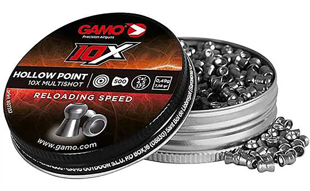 Gamo 6322546BL54 Swarm 10X 177 Pellet Hollow Point 500 Per Tin