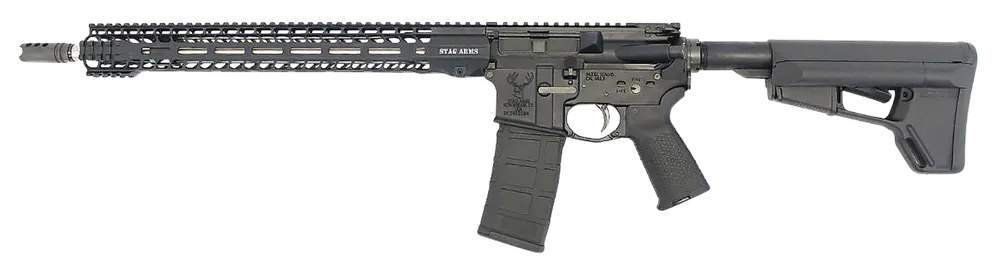 Stag Arms Stag 15 3Gun Elite 5.56 NATO Left Hand Rifle 30+1 18" Barrel w/Comp M-LOK Handguard Alum Rec Adj Stock STAG15010611