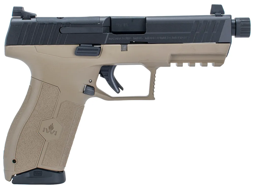 IWI US MASADA Tactical 9mm Luger Pistol 4.60" FDE/Black M9ORP17TFD