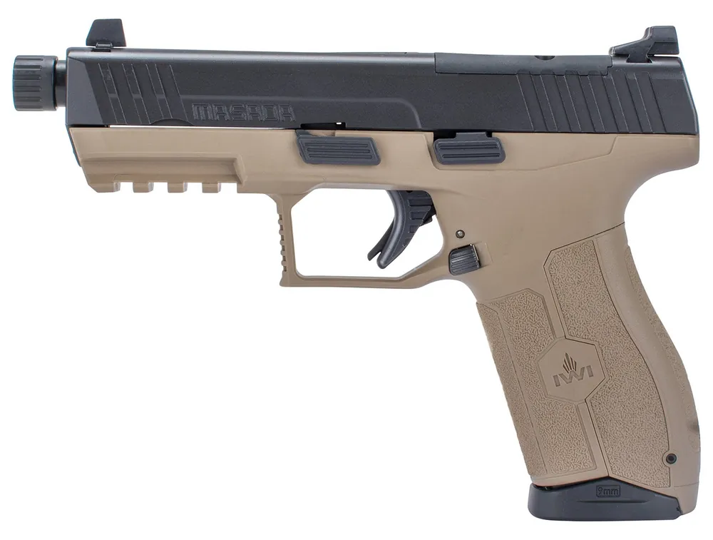 IWI US MASADA Tactical 9mm Luger Pistol 4.60" FDE M9ORP10TFD