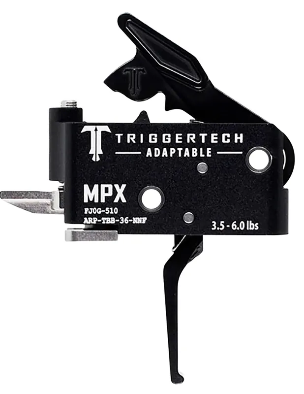 TriggerTech Adaptable Two-Stage Flat Trigger with 3.50-6 lbs Draw Weight & Black PVD Finish for Sig MPX