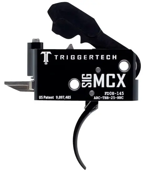 TriggerTech Adaptable Two-Stage Flat Trigger with 2.50-5 lbs Draw Weight & Black PVD Finish for Sig MCX