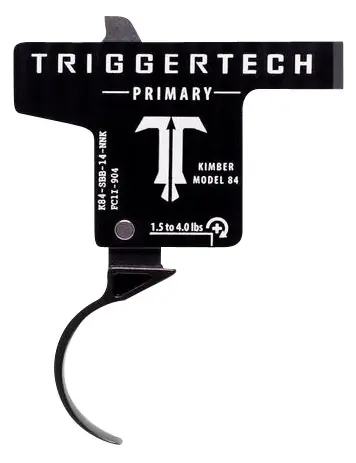 TriggerTech Primary Single-Stage Curved Trigger with 1.50-4 lbs Draw Weight & Black PVD Finish for Kimber M84