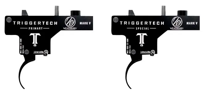 TriggerTech Special Single-Stage Flat Trigger with 1-3.50 lbs Draw Weight & Black PVD Finish for Weatherby Mark V