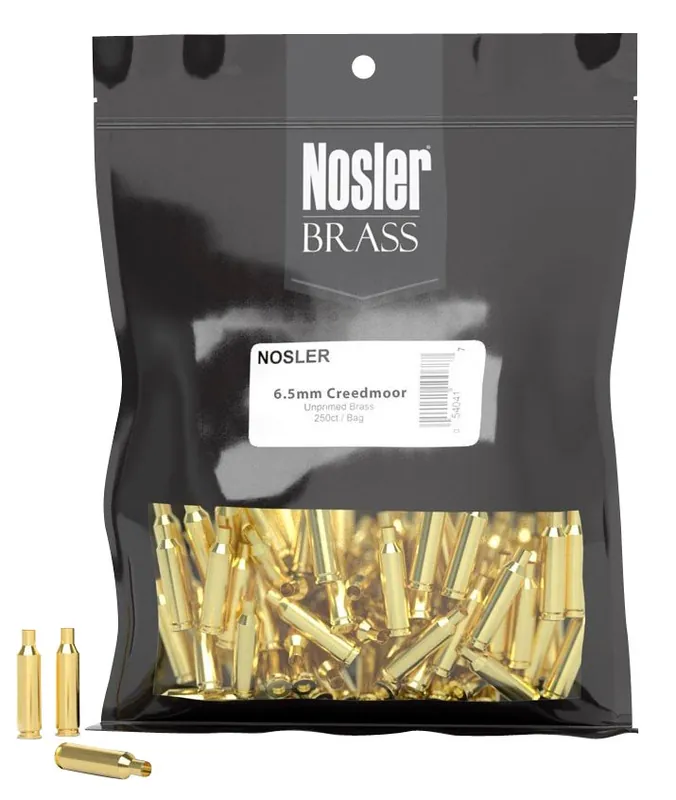 Nosler Premium Brass Unprimed Cases 6.5 Creedmoor Rifle Brass 100 Per Box
