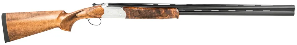 ATI Cavalry SVE 12 Gauge with 30" Blued O/U Barrel, 3" Chamber, 2rd Capacity, Silver Engraved Metal Finish, Oiled Turkish Walnut Stock & Ejector Right Hand (Full Size)