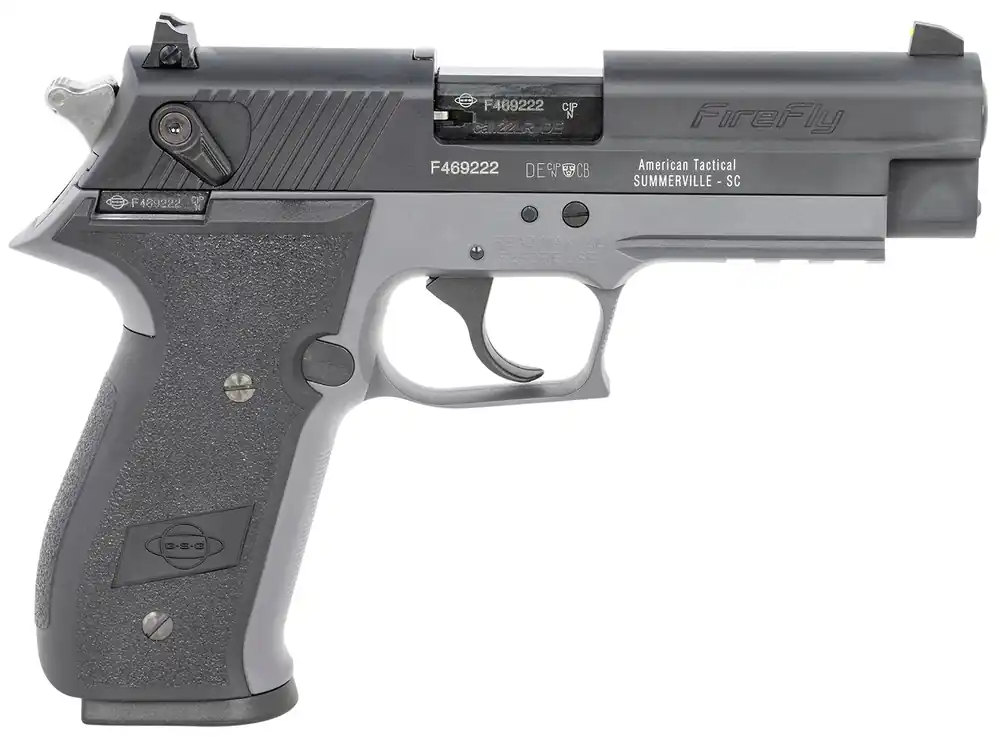 GSG FireFly Pistol 22LR 10+1 4" Barrel Alloy Slide Polymer Frame Adj Rear Sight Ambi Thumb Safety Light Rail DA/SA GERG2210FFS