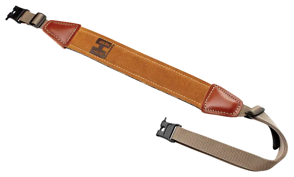 Hornady Universal Sling made of Brown Leather with Nylon Straps & Swivels for Rifles