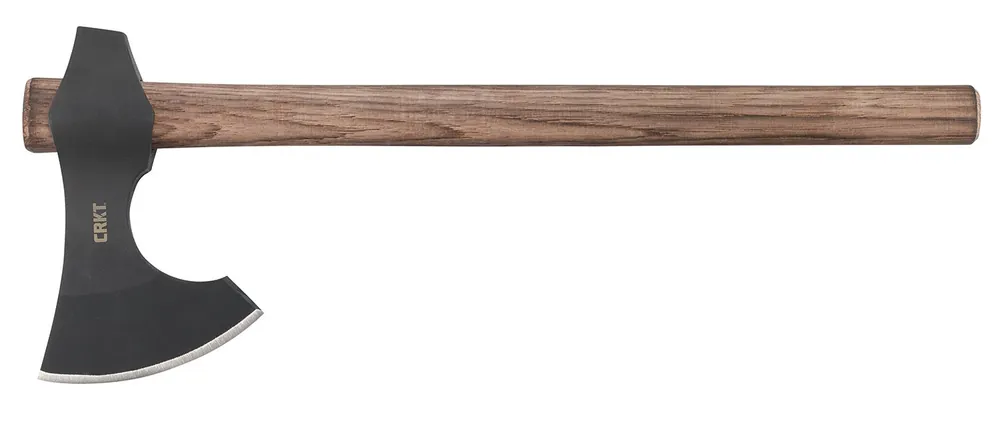 CRKT Berserker 4.65" Blade 1055 Carbon Steel Blade/Tennessee Hickory Handle 19" Long Axe w/Hammer