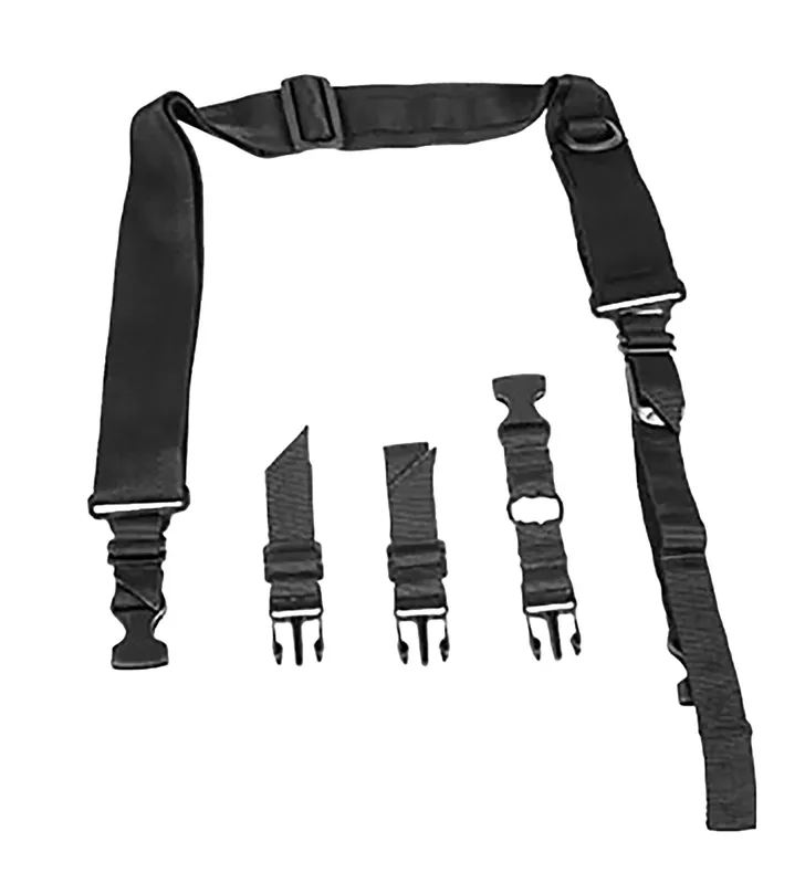 NcStar Sling Extra Wide Adjustable Bungee Black Nylon Strap w/Elastic Shock-Cord