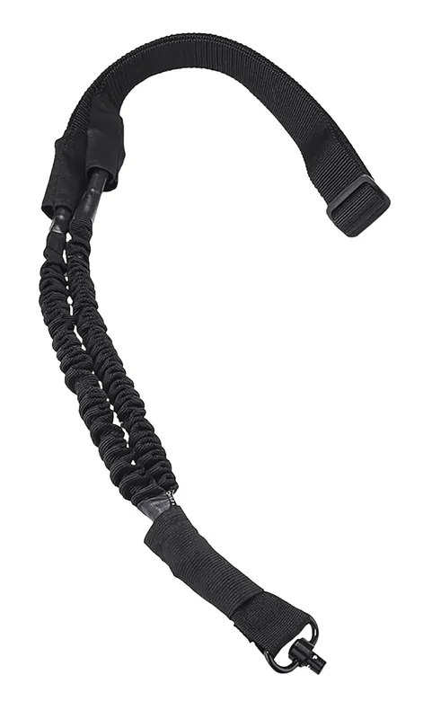 NcStar 1 Point Sling 1.50" 46"-64" Adjustable Bungee Black Nylon Strap w/Elastic Shock-Cord
