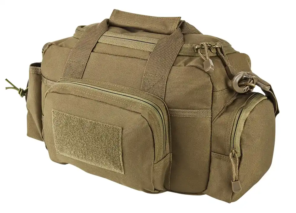 NcStar VISM Range Bag with Small Size, Side Pockets, PALs Webbing, Carry Handles, Pockets & Tan Finish