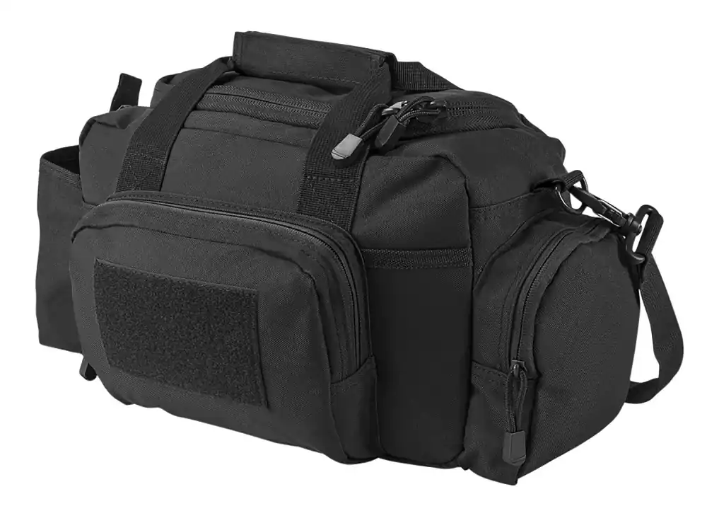 NcStar0VISM Range Bag with Small Size, Side Pockets, PALs Webbing, Carry Handles, Pockets & Urban Gray Finish