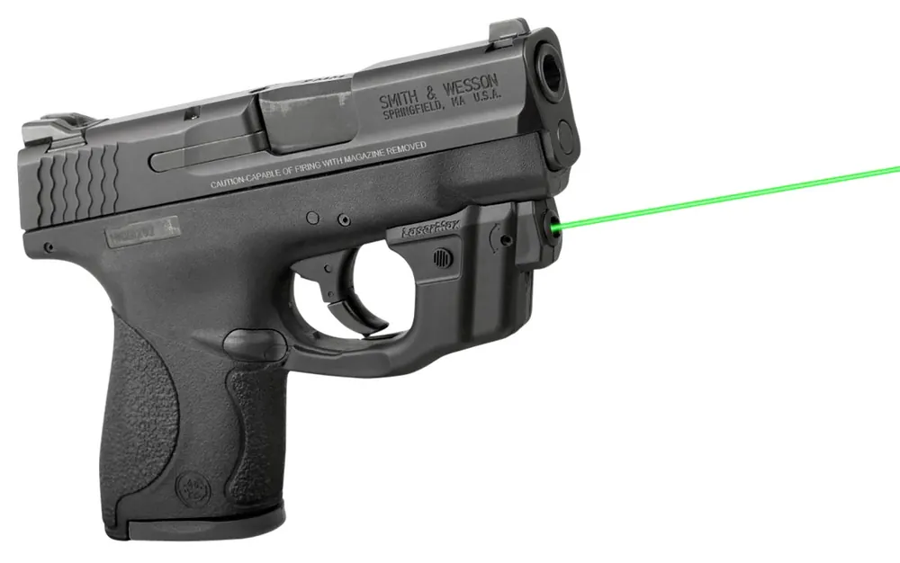 LaserMax Centerfire Laser 5mW Green Laser with 650nM Wavelength, GripSense & Black Finish for 40 S&W & 9mm Luger S&W M&P Shield