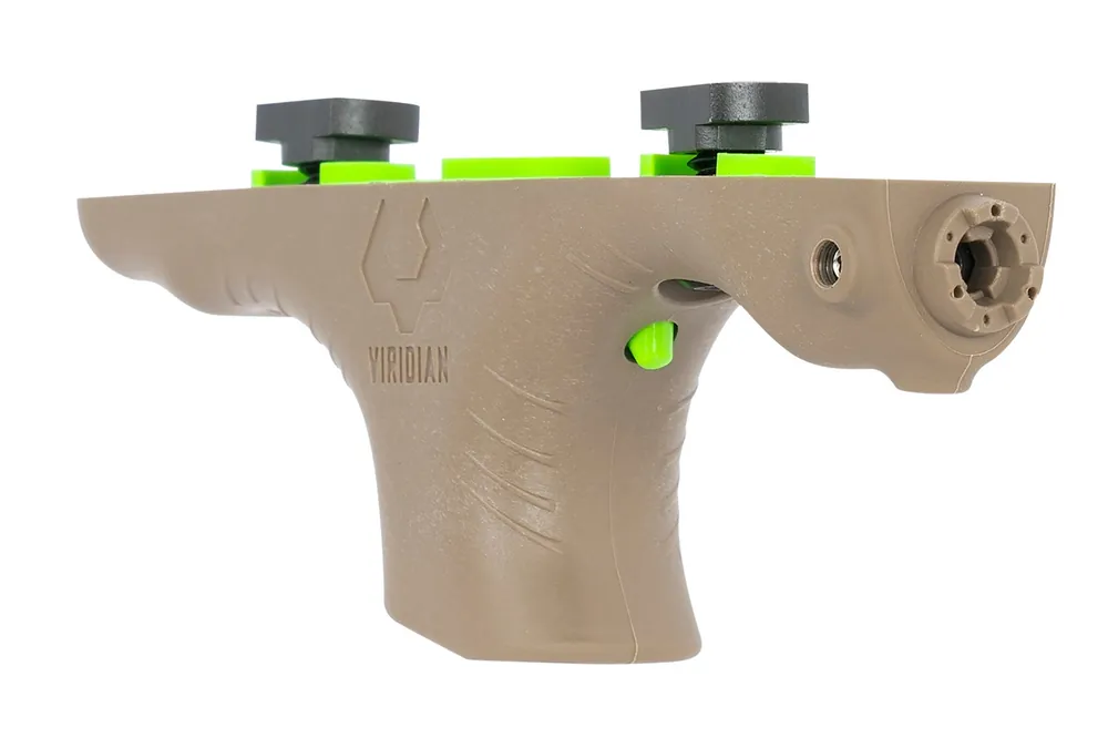 Viridian Hand Stop Laser M-LOK Mounted 5mW Green Laser with 100 yds Day/2 mi Night Range & Flat Dark Earth Finish for AR-Platform