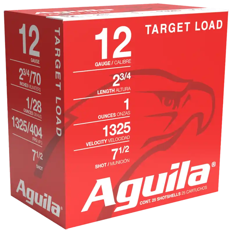 Aguila Sporting Clays High Velocity 12 Ga 2 3/4" 1 oz 7.5 Lead Shot 25 Shells Per Box